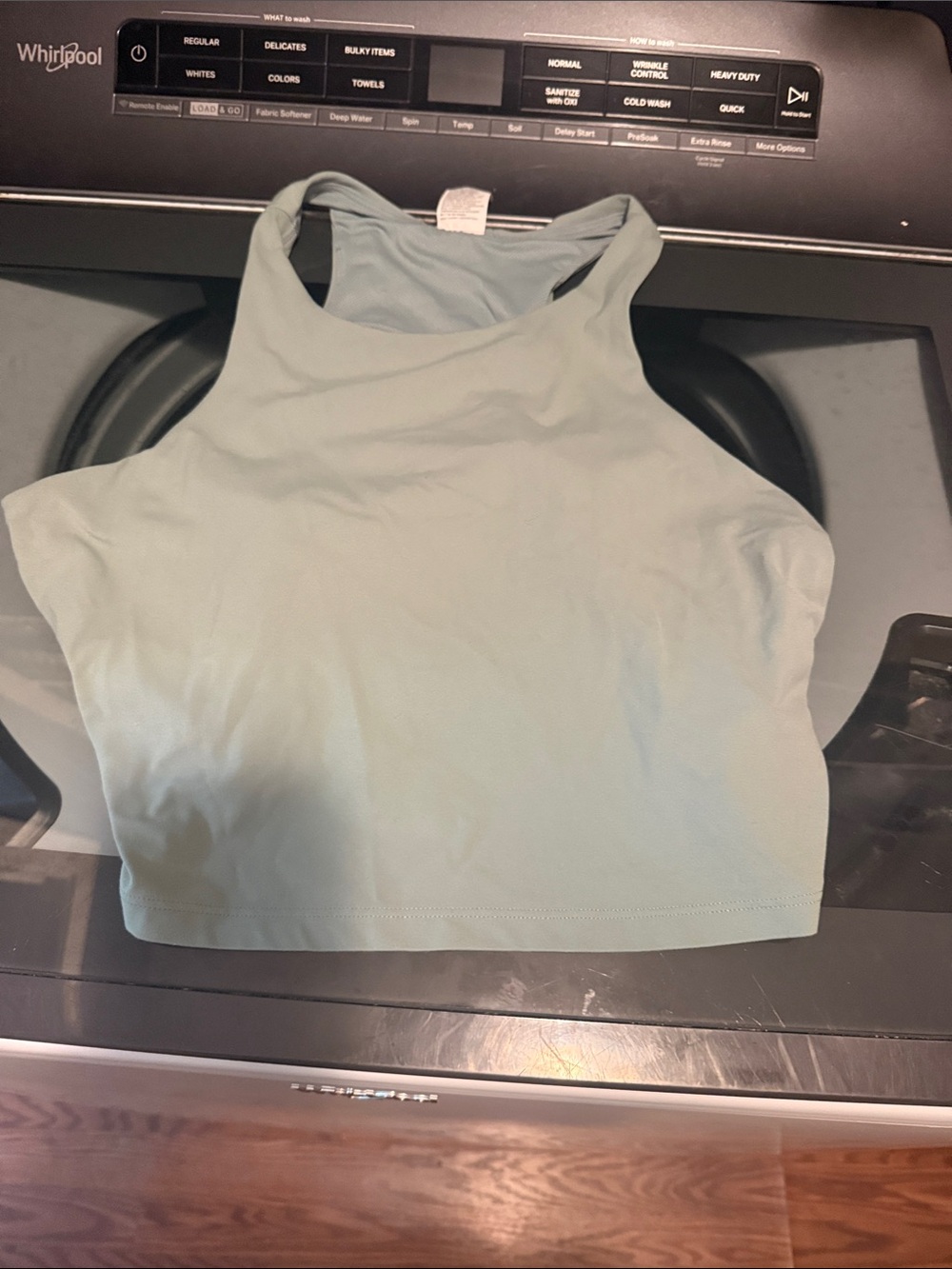 all in motion Sage Green High-Neck Crop Tank
